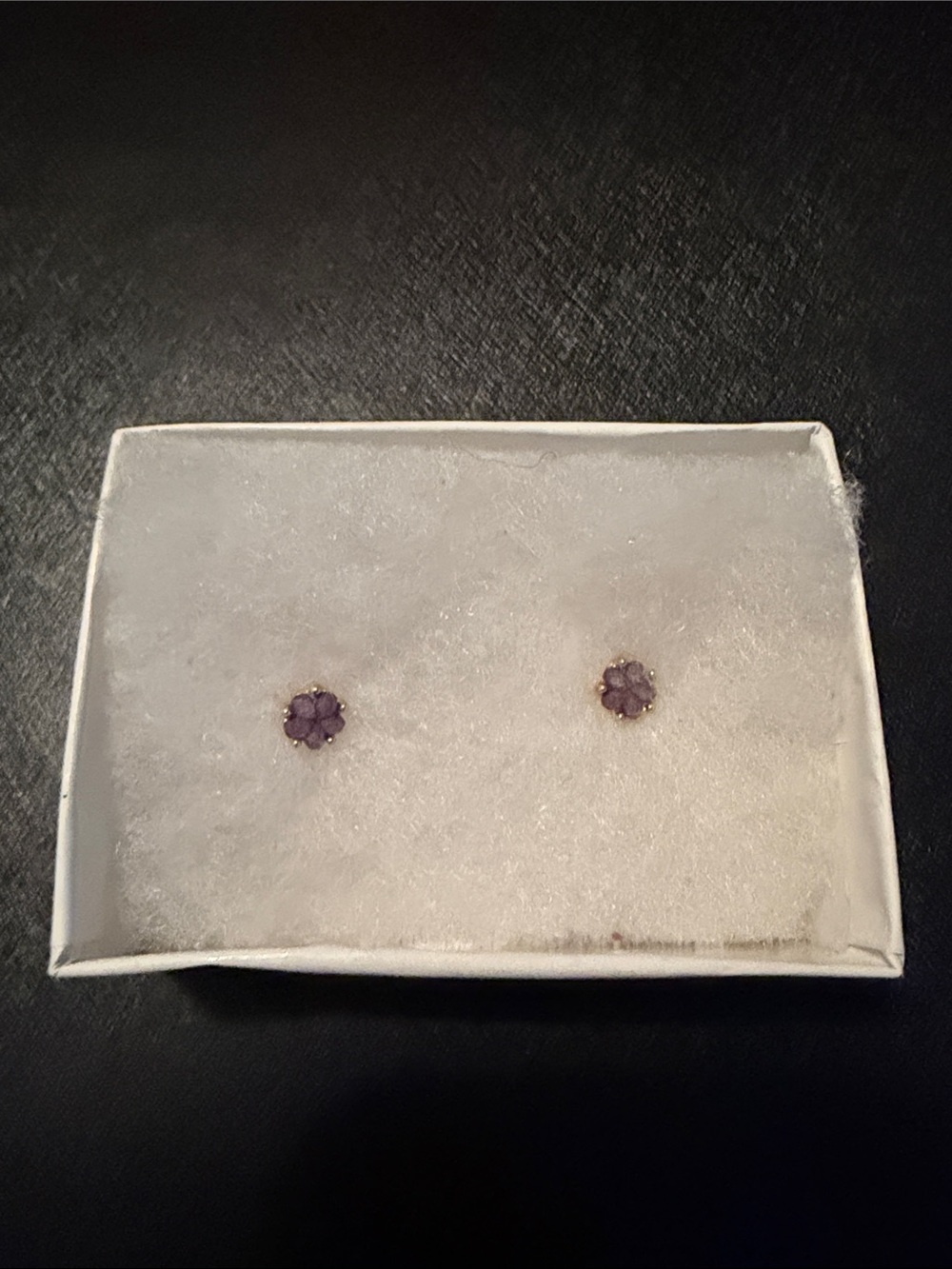 Delicate Purple Flower Cluster Stud Earrings
